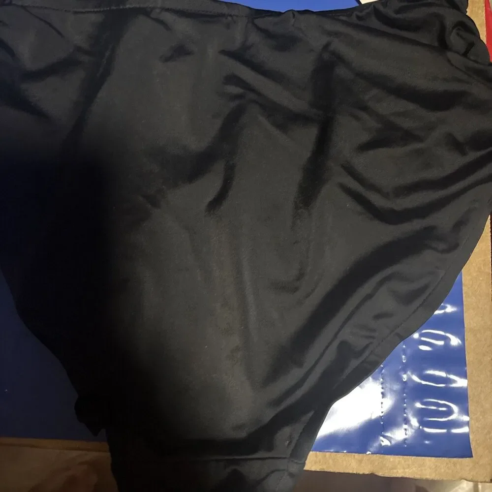 Swim Solutions Women's Black Adjustable Ruched Swim Brief Bottom Size 12 - Picture 6 of 6